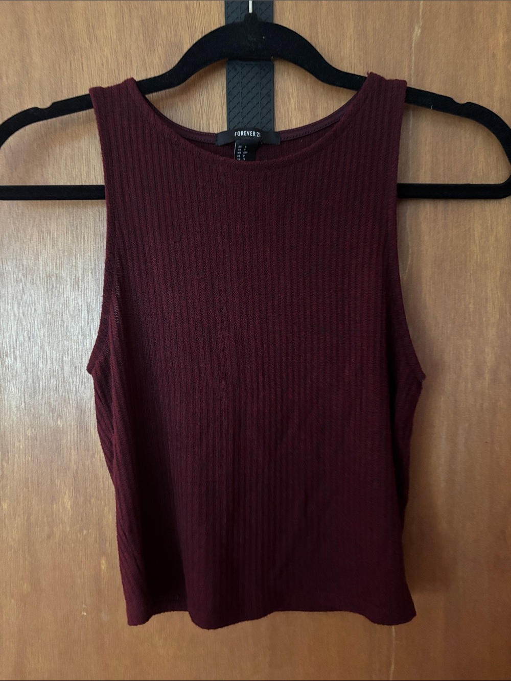 Forever 21 Women's Ribbed Tank Top - Wine
